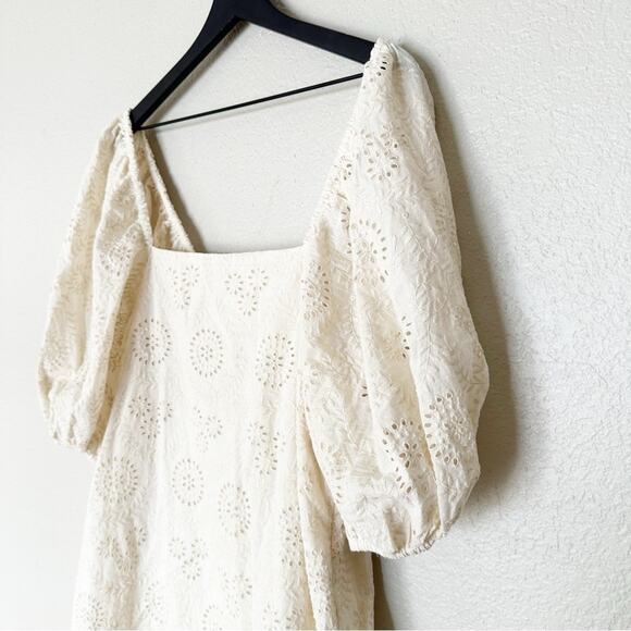 Jen's Pirate Booty Mini Dress Womens Ashbury Swirl Square Neck Cotton Eyelet S - Picture 3 of 11